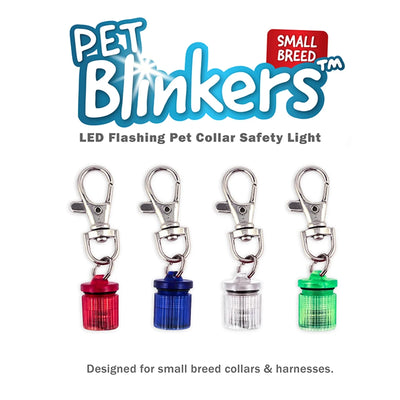 Pet Blinkers Flashing LED Pet Safety Light, Blue - blue/white led/SMALL BREED