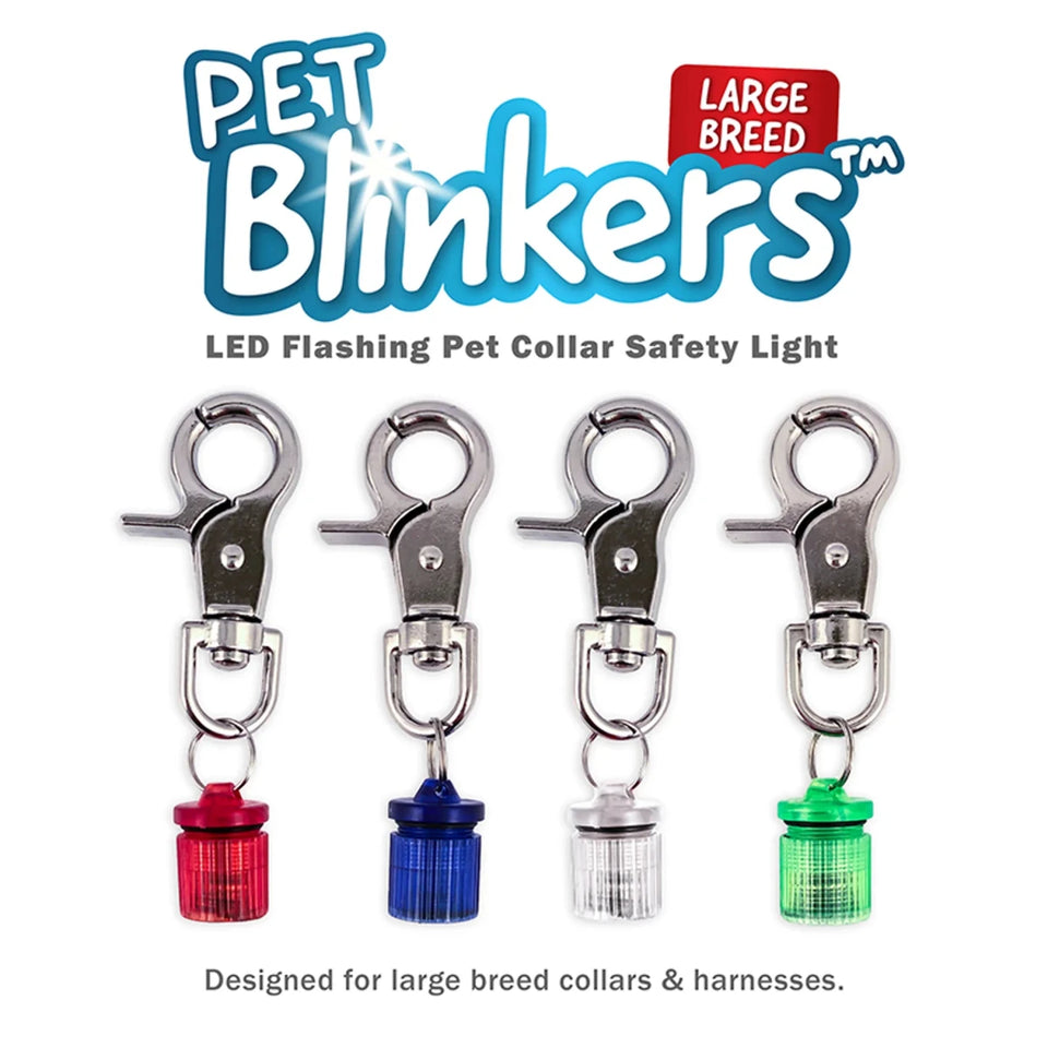 Pet Blinkers Flashing LED Pet Safety Light, Clear - red/green/white led/LARGE BREED, view 8