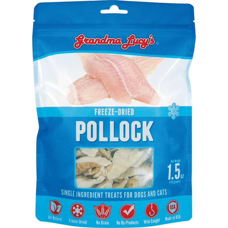 Grandma Lucys Dog Cat Freeze-Dried Singles Pollock 1.5 oz
