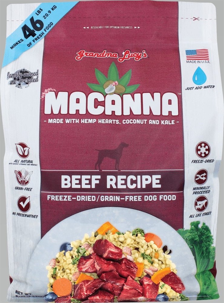 Grandma Lucy's Macanna Grain - Free Beef Dog Food - 8 lbs - Pets Perfect