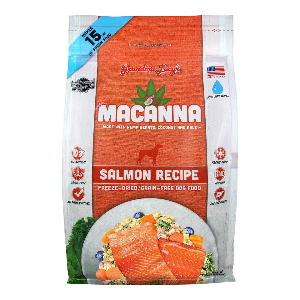 Grandma Lucy's Macanna Grain-Free Freeze-Dried Salmon Dog Food, 3 lb