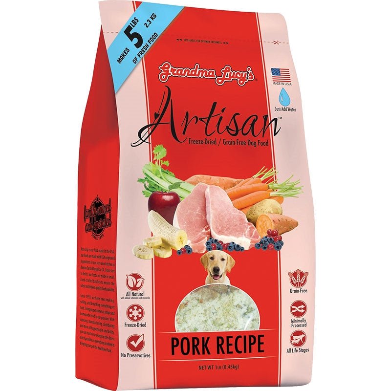Grandma Lucy's Artisan Grain - Free Pork Freeze - Dried Dog Food - 1 lb - Pets Perfect
