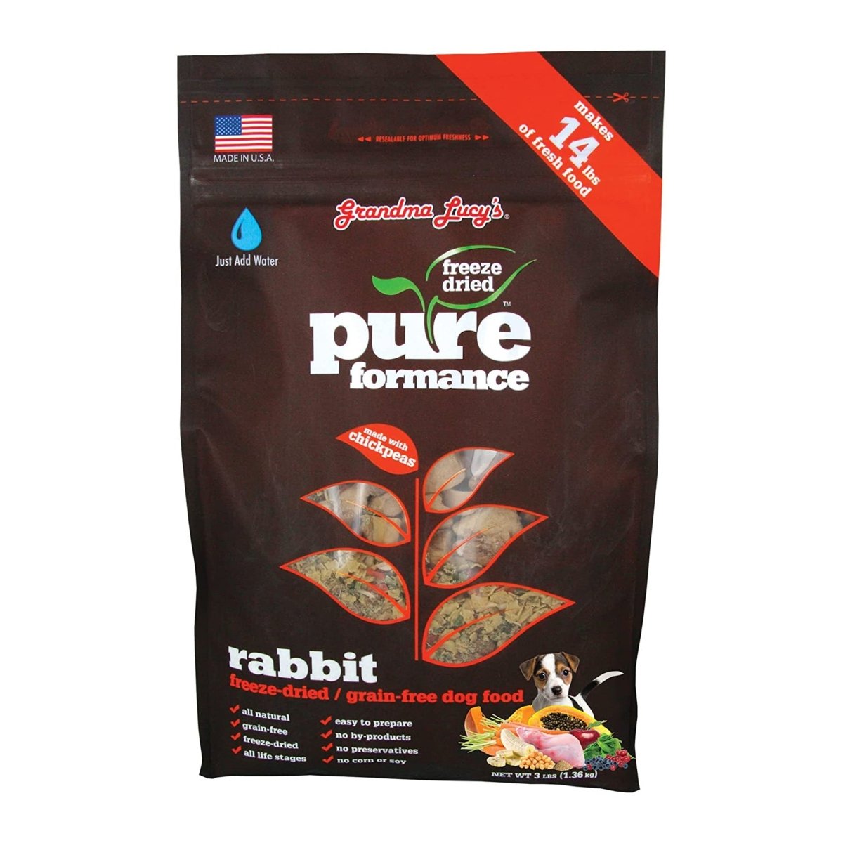 Grandma Lucy's Pureformance Grain - Free Rabbit & Chickpea 3 lbs - Pets Perfect