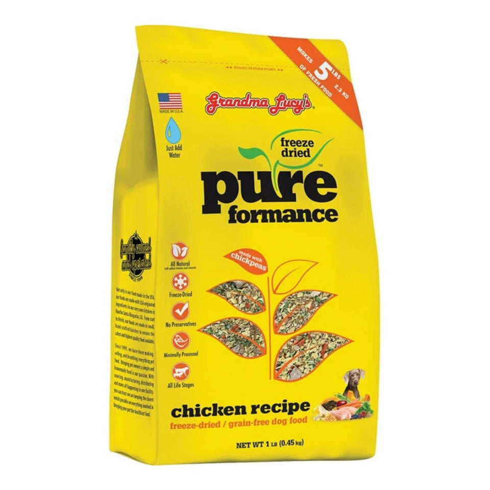 Grandma Lucy's Pureformance GF Chicken Freeze-Dried Dog Food - 1 lb