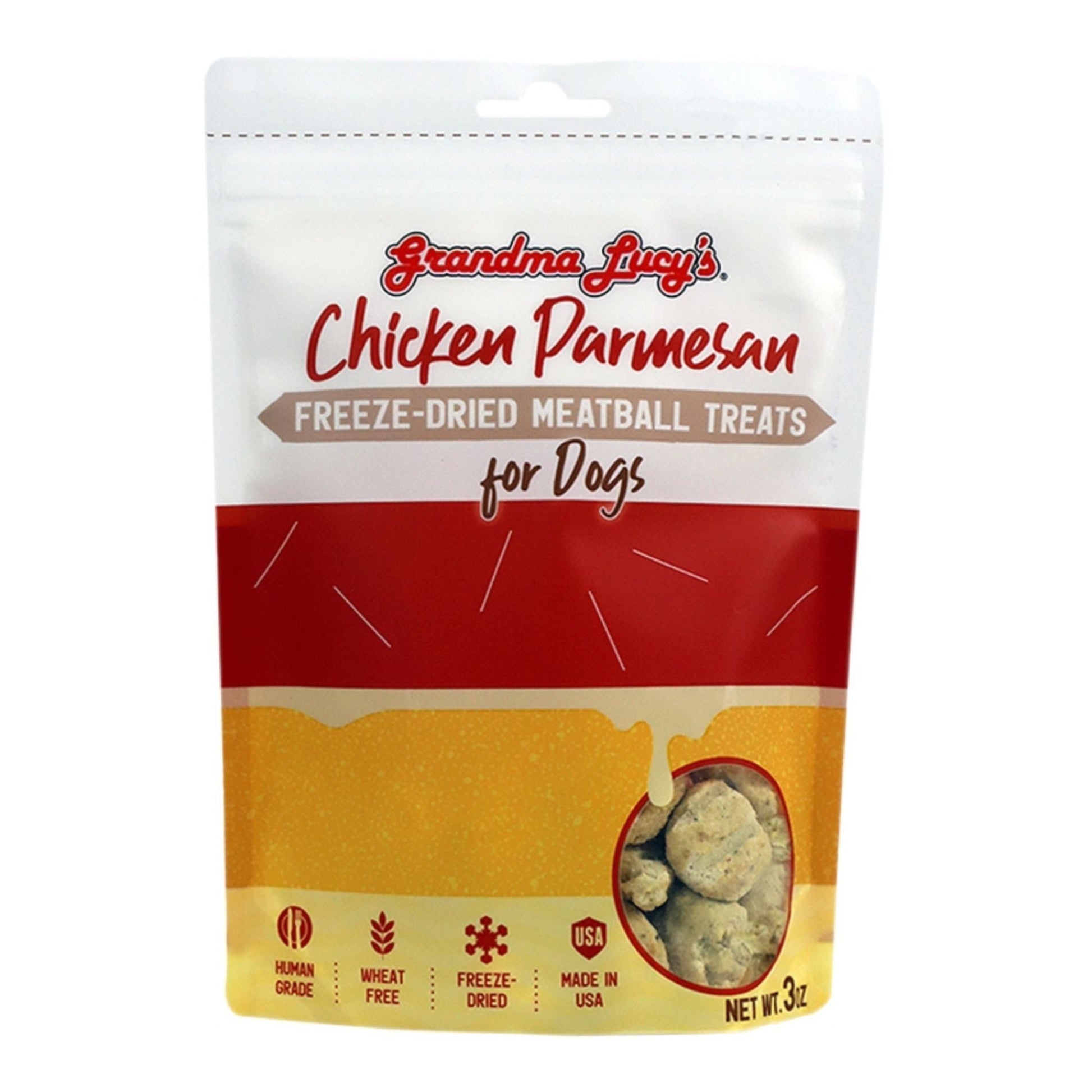 Grandma Lucy's Dog FD Meatball Chicken Parmesan Dog Treat 3 oz