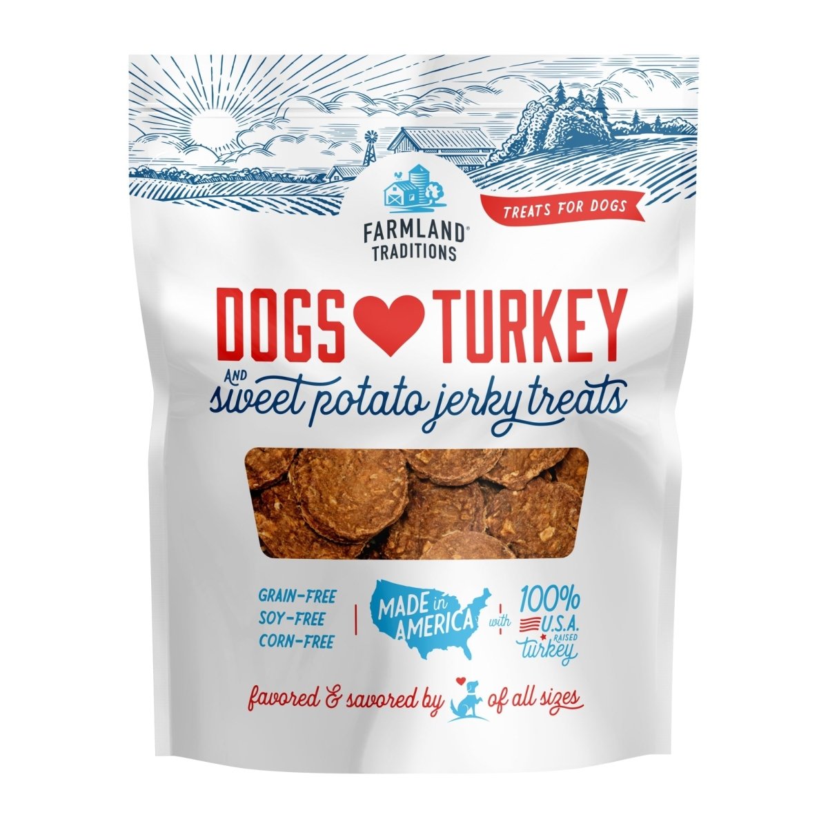 Farmland Traditions Dogs Love Turkey and Sweet Potato Dog Treats 1ea/48oz. - Pets Perfect