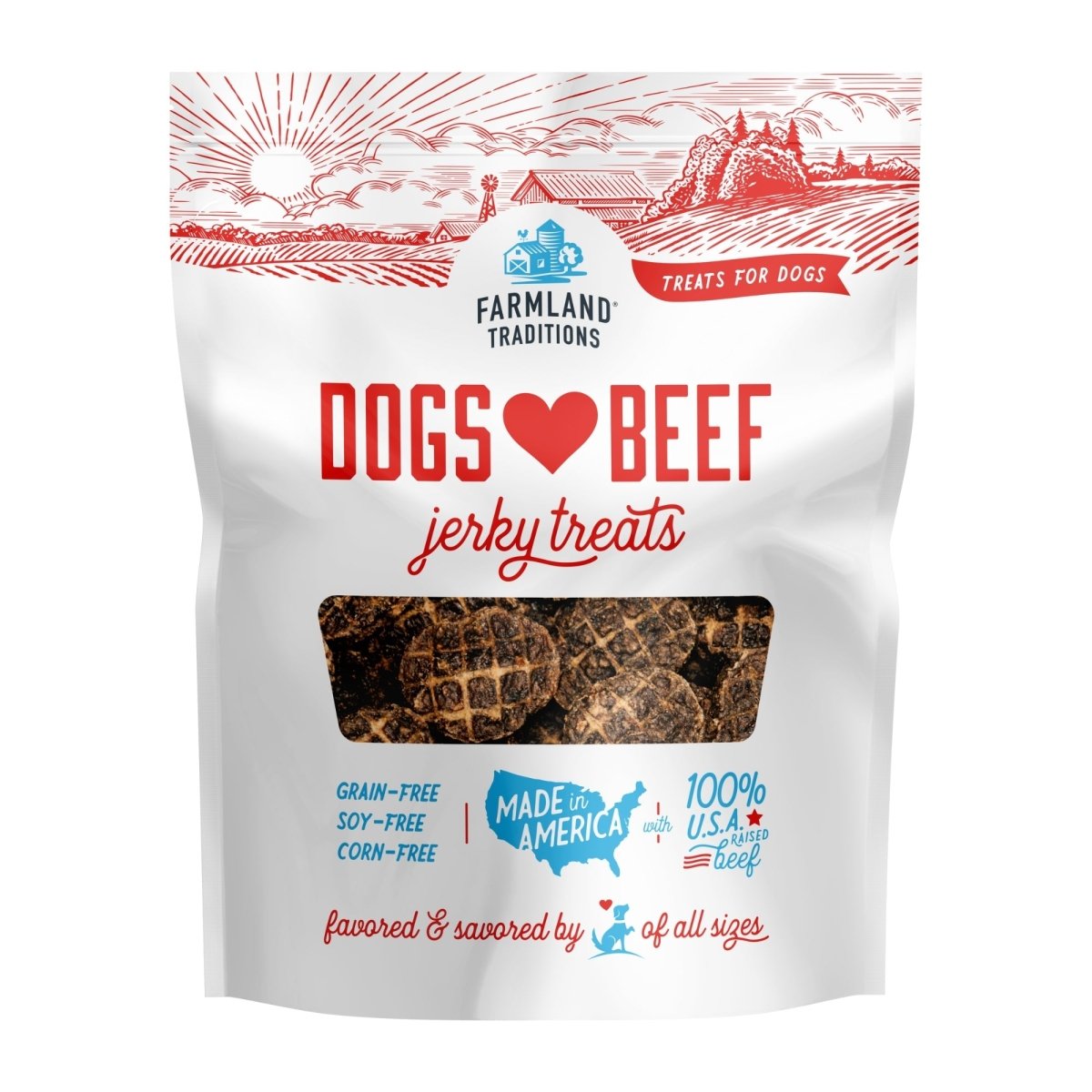 Farmland Traditions Dogs Love Beef Jerky Dog Treats 1ea/40oz. - Pets Perfect