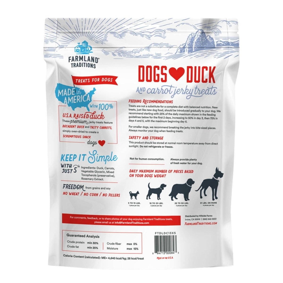 Farmland Traditions Dogs Love Duck and Carrot Dog Treats 1ea/13.5oz. - Pets Perfect