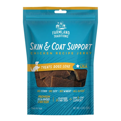 Farmland Traditions Skin and Coat Support Chicken Jerky Dog Treats 4.3