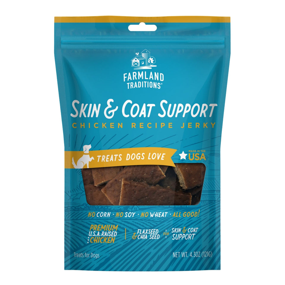 Farmland Traditions Skin and Coat Support Chicken Jerky Dog Treats 4.3