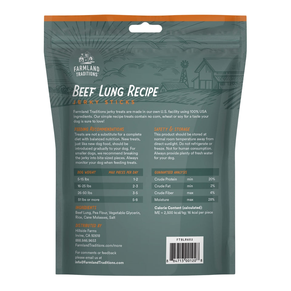 Farmland Traditions Simple Snacks Beef Lung Jerky Sticks Dog Treats, view 3
