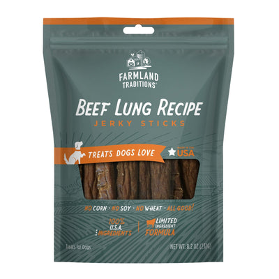 Farmland Traditions Simple Snacks Beef Lung Jerky Sticks Dog Treats