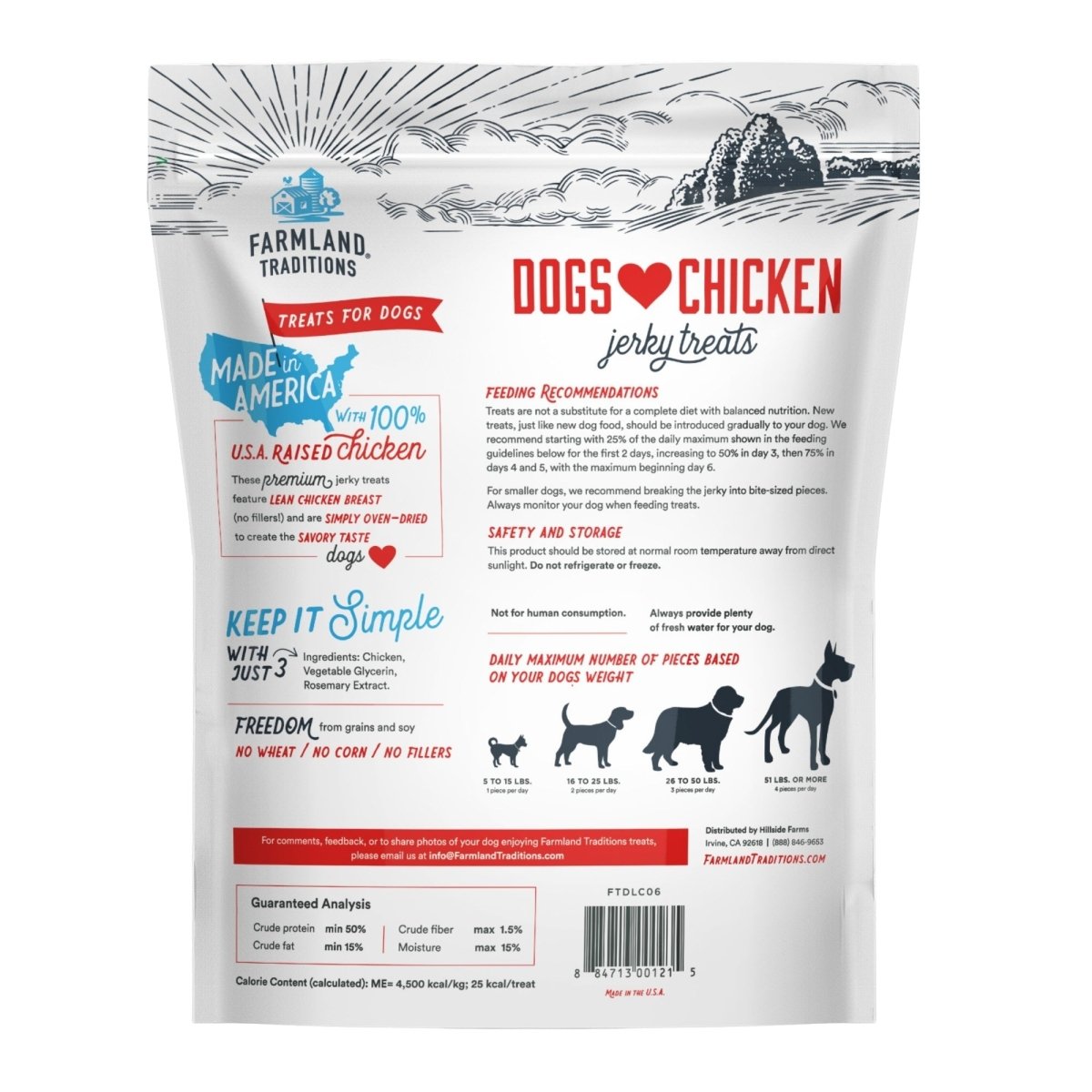 Farmland Traditions Beef Jerky Dog Treats 6oz - Pets Perfect