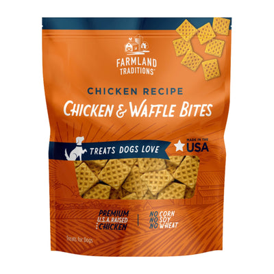 Farmland Traditions Simple Snacks Chicken and Waffle Bites Dog Treats