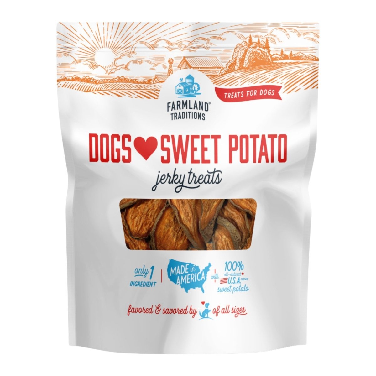 Farmland Traditions Dogs Love Sweet Potato Dog Treats 1ea/32oz. - Pets Perfect