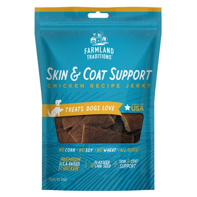 Farmland Traditions Skin and Coat Support Chicken Jerky Dog Treats 14