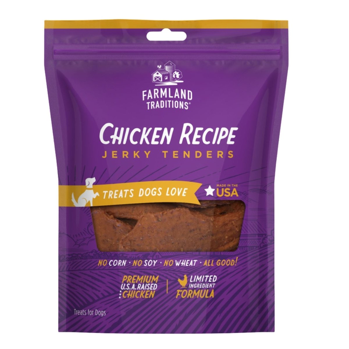 Farmland Traditions Chicken Jerky Tenders Dog Treats 16oz - Pets Perfect