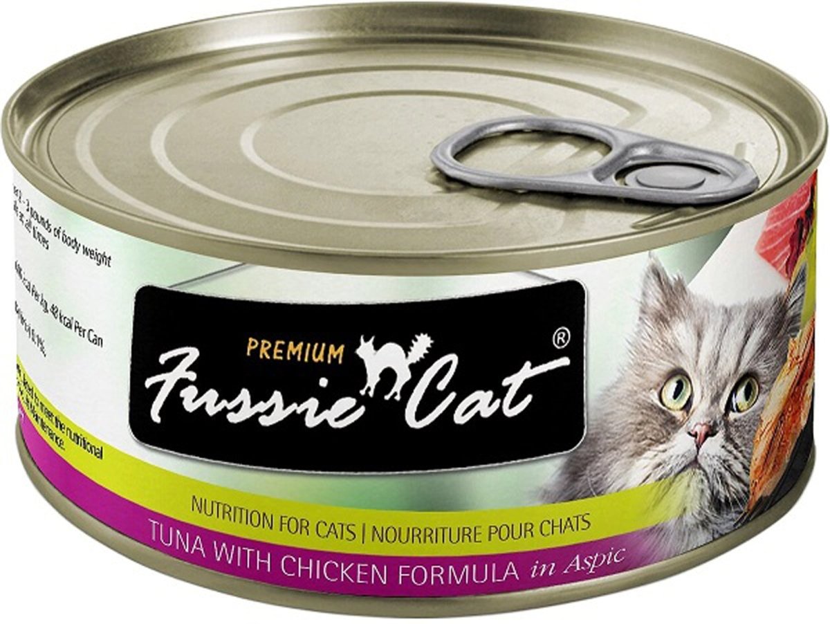 Fussie Cat Premium Tuna Chicken In Aspic 2.82oz. (Case of 24) - Pets Perfect