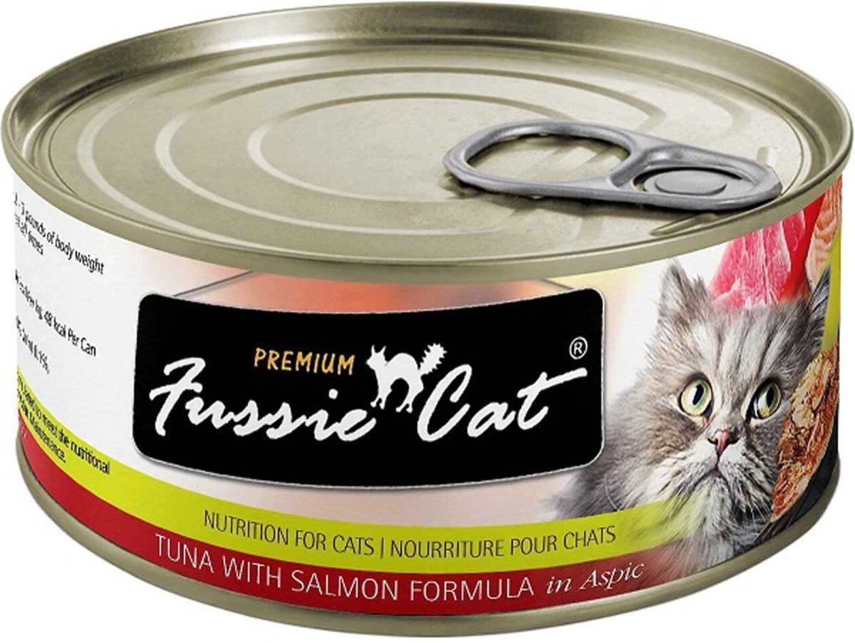 Fussie Cat Premium Tuna Salmon In Aspic 2.82oz. (Case of 24) - Pets Perfect