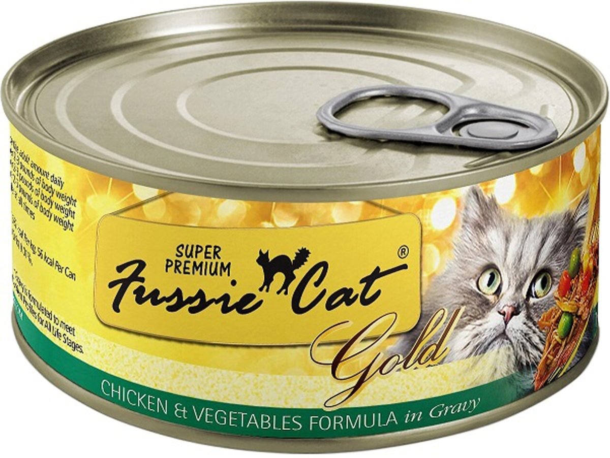 Fussie Cat Gold Chicken Veg Gravy 2.82oz. (Case of 24) - Pets Perfect