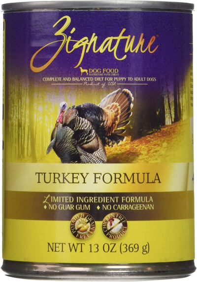 Zignature Dog Canned Turkey, 13 oz each, Case of 12