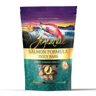 Zignature Dog Ziggy Bar Dog Treat Salmon, 12 oz
