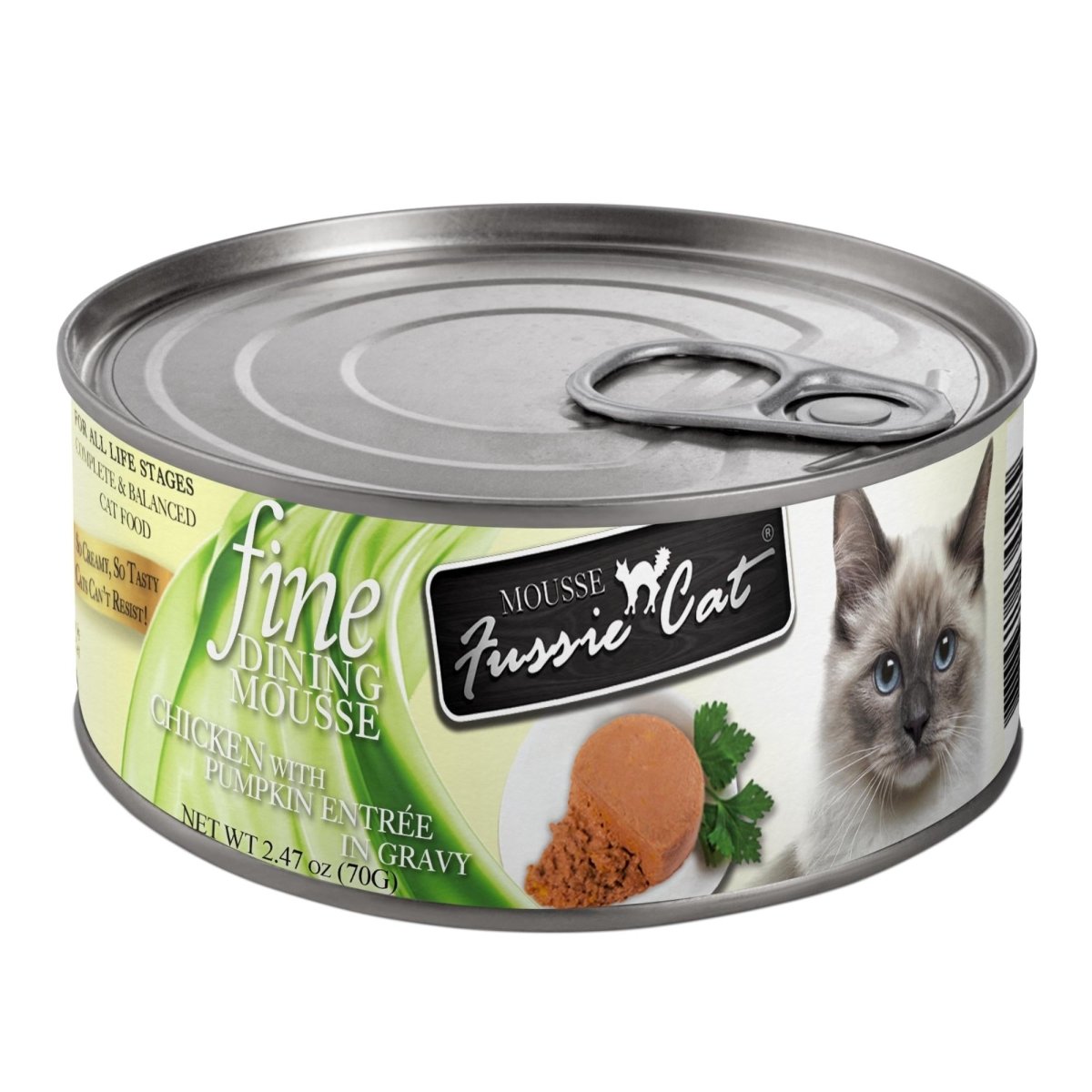 Fussie Cat Fine Dining Mousse Chicken with Pumpkin 2.47oz. (Case of 24) - Pets Perfect
