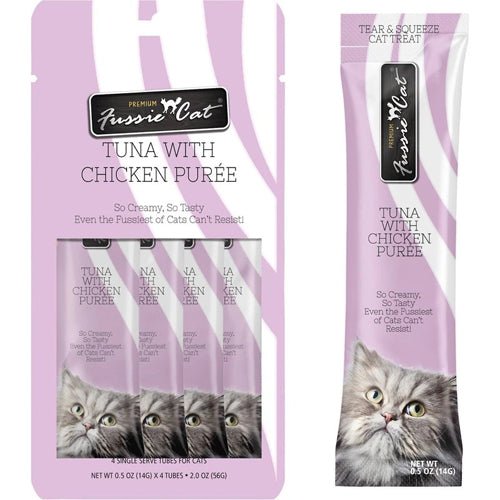 Fussie Cat Treat Tuna With Chicken Puree 2oz/18count - Pets Perfect