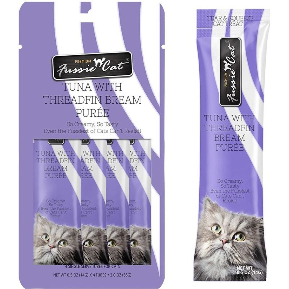 Fussie Cat Puree Tuna Threadfin Bream 2oz/18count - Pets Perfect