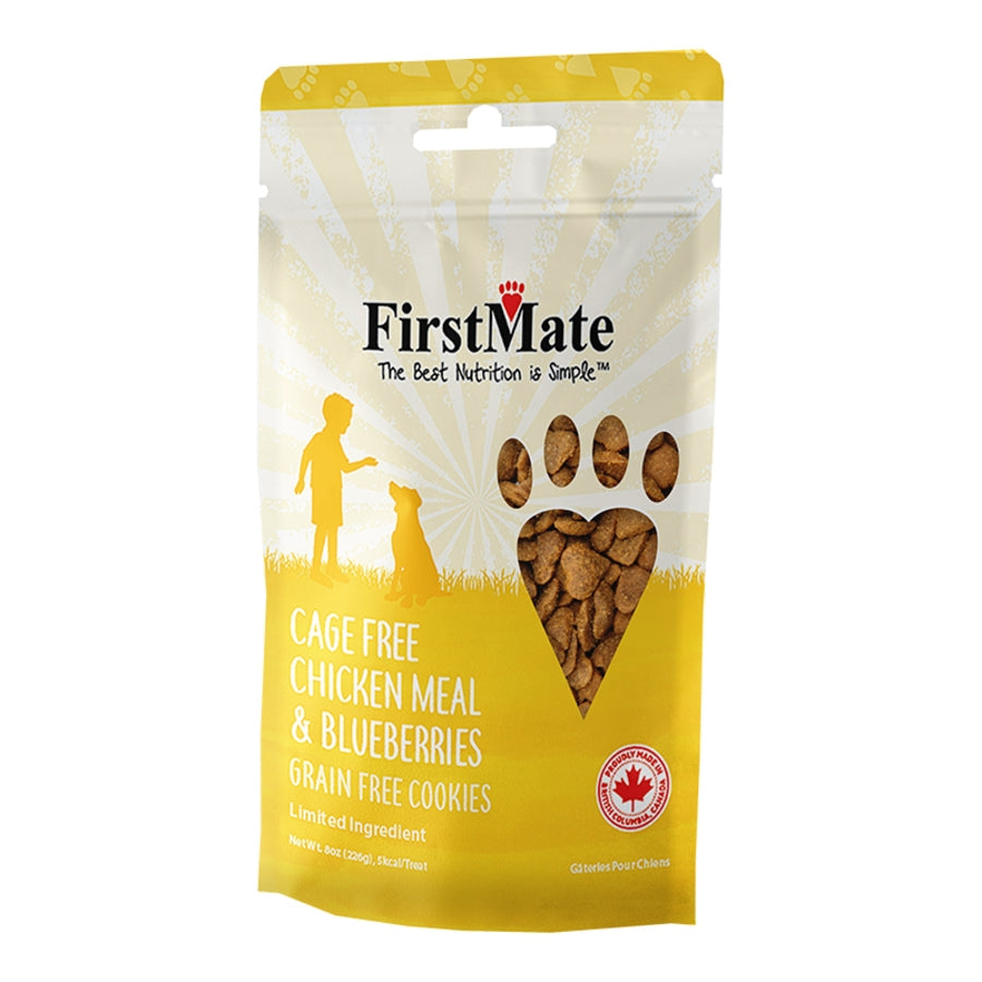 Firstmate Dog Limited Ingredient Grain-Free Chicken & Blueberry Dog Treat 8 oz