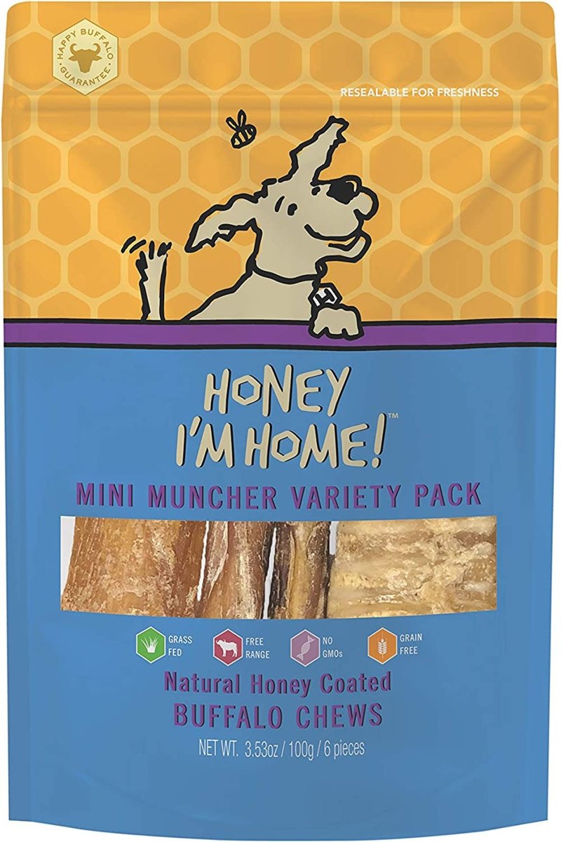 Honey I'm Home Dog Buffalo Mini Muncher Variety Pack - Pets Perfect