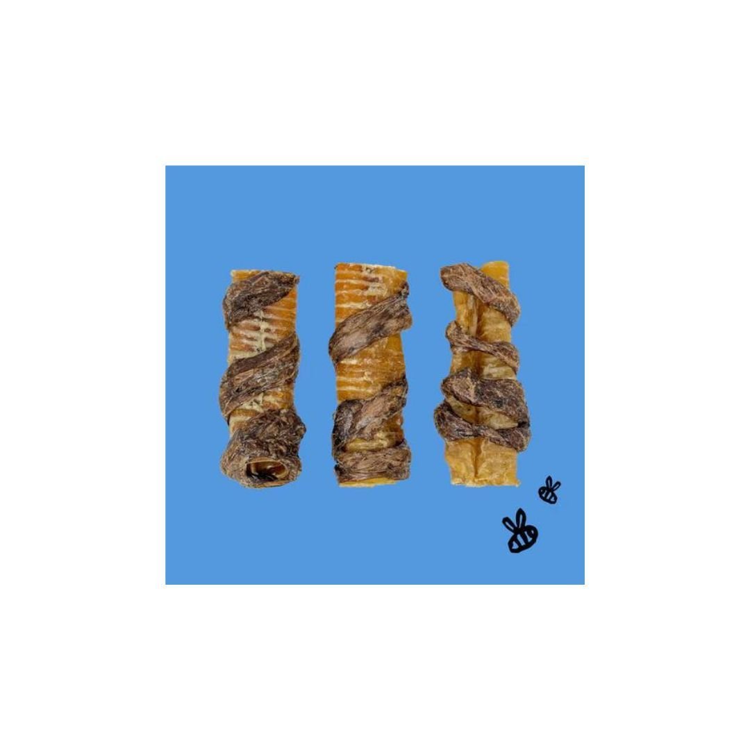 Honey I'm Home Buffalo Trachea w/ Lung – 6" Joint Support Chew | 3 Count - Pets Perfect