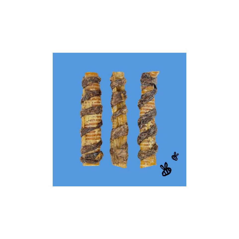 Honey I'm Home Buffalo Trachea with Lung - 10 in Natural Dog Chew, 3-Count