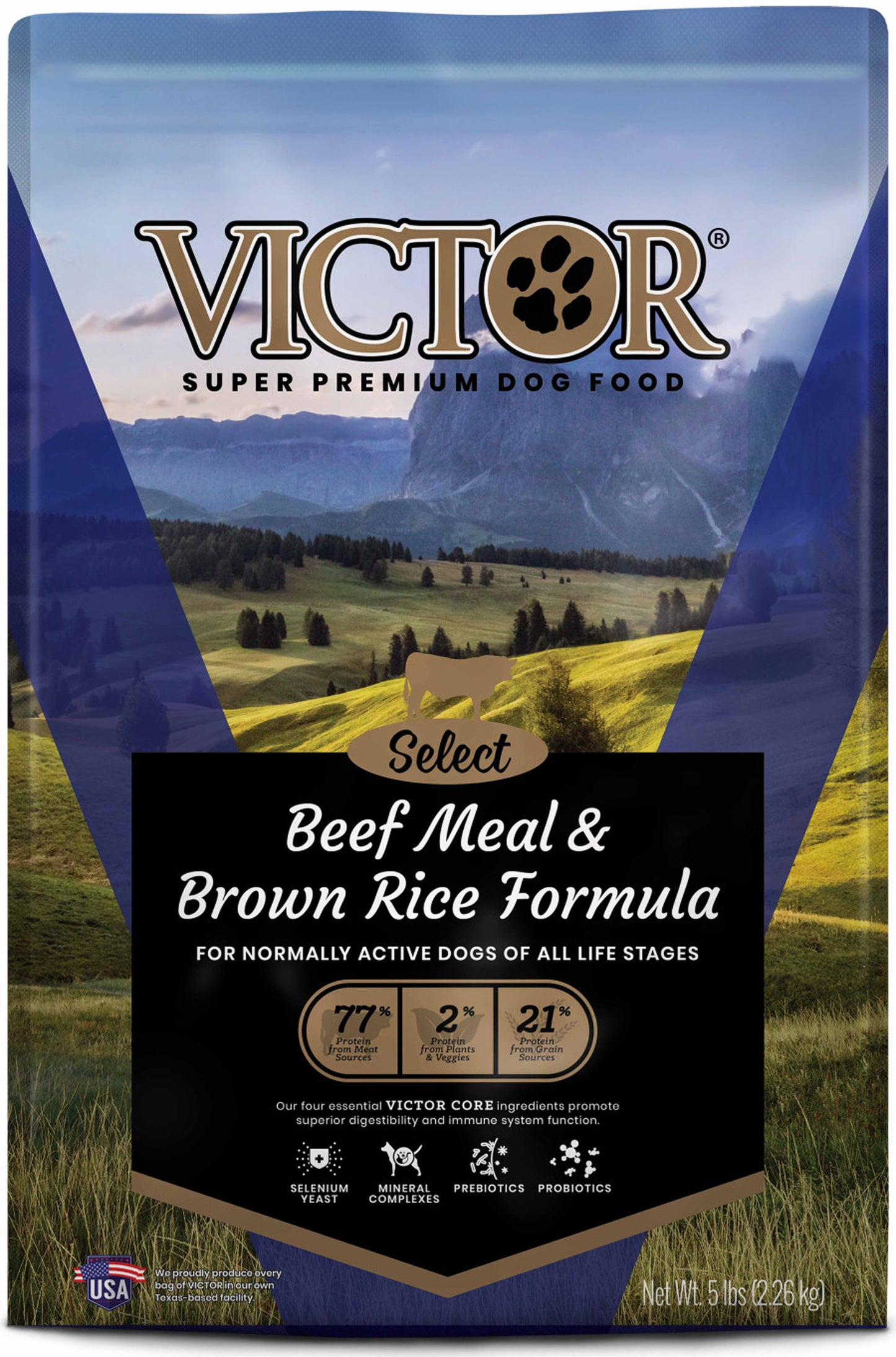 Victor Super Premium Dog Food Select Dry Dog Food Beef Meal & Brown