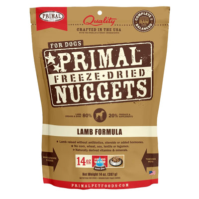 Primal Pet Foods Freeze-Dried Dog Food, 14 oz Lamb