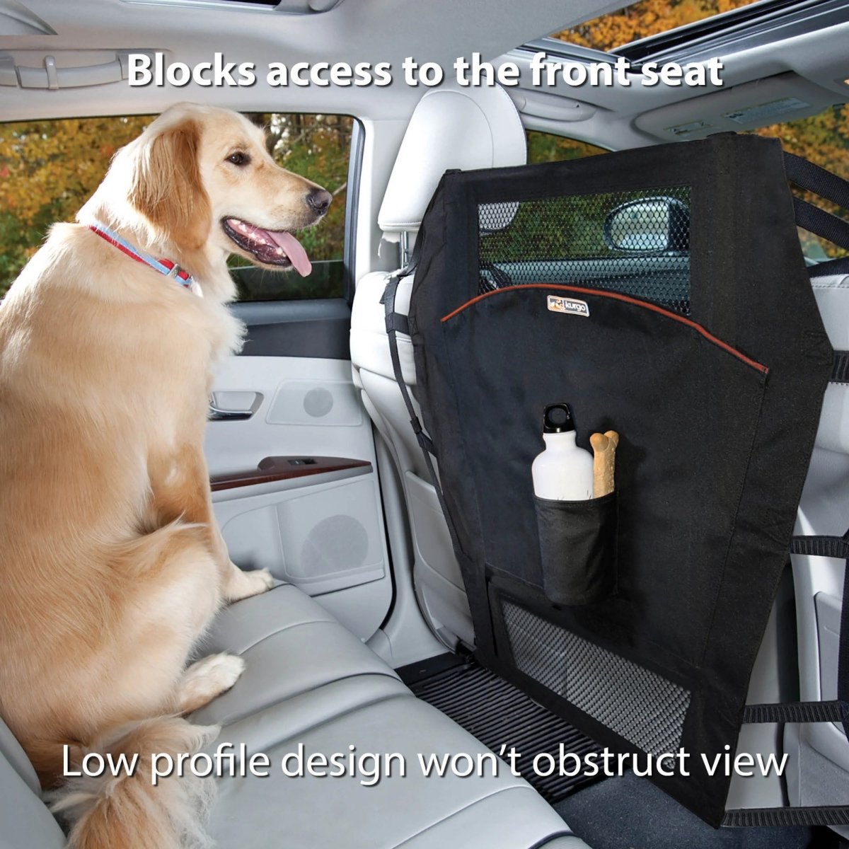 Kurgo Dog Backseat Barrier Black - Pets Perfect