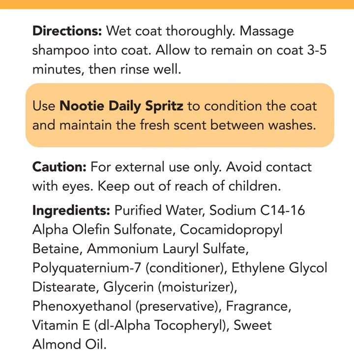 Nootie Dog Shampoo, 16 oz Warm Vanilla Cookie