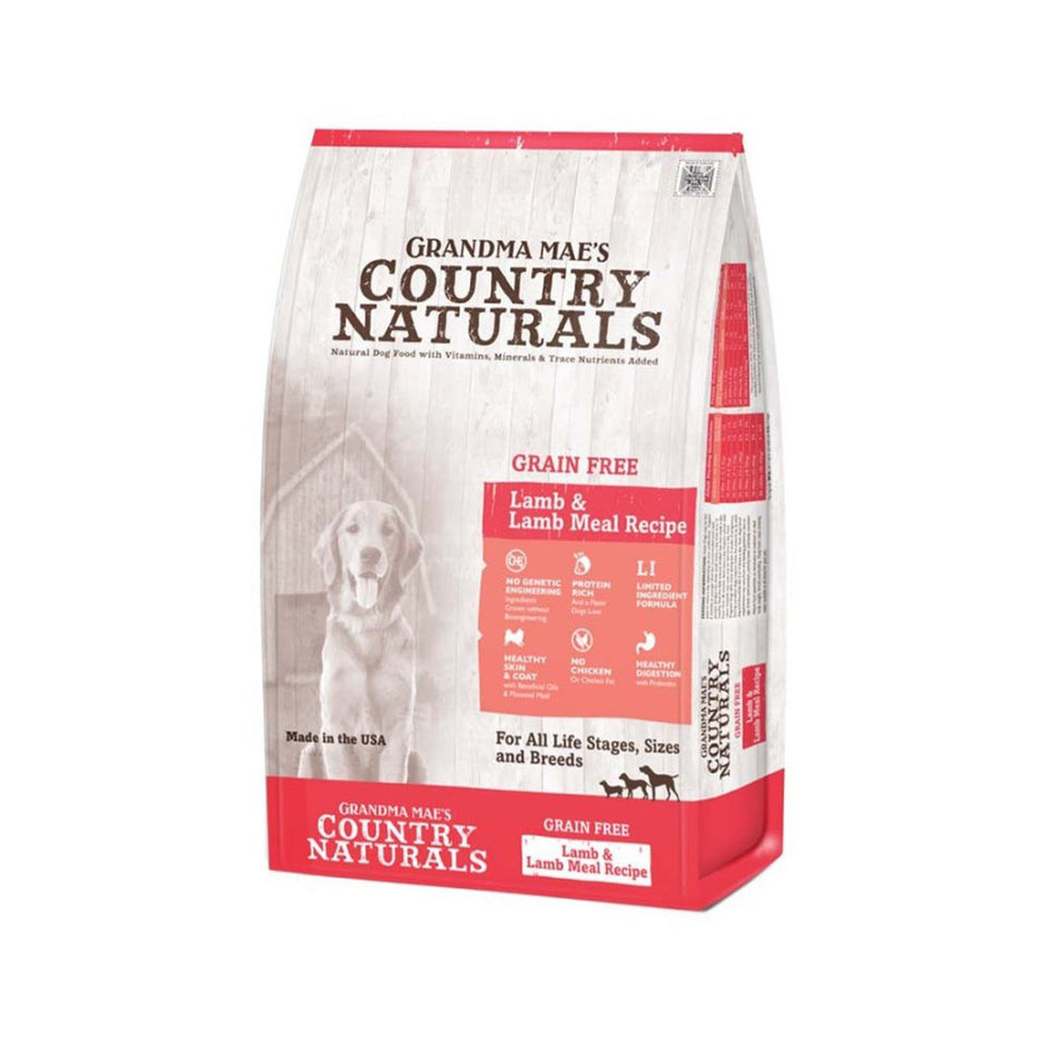 Grandma Mae's Country Naturals Grain-Free LID Dry Dog Food Lamb & Lamb Meal 4 lb