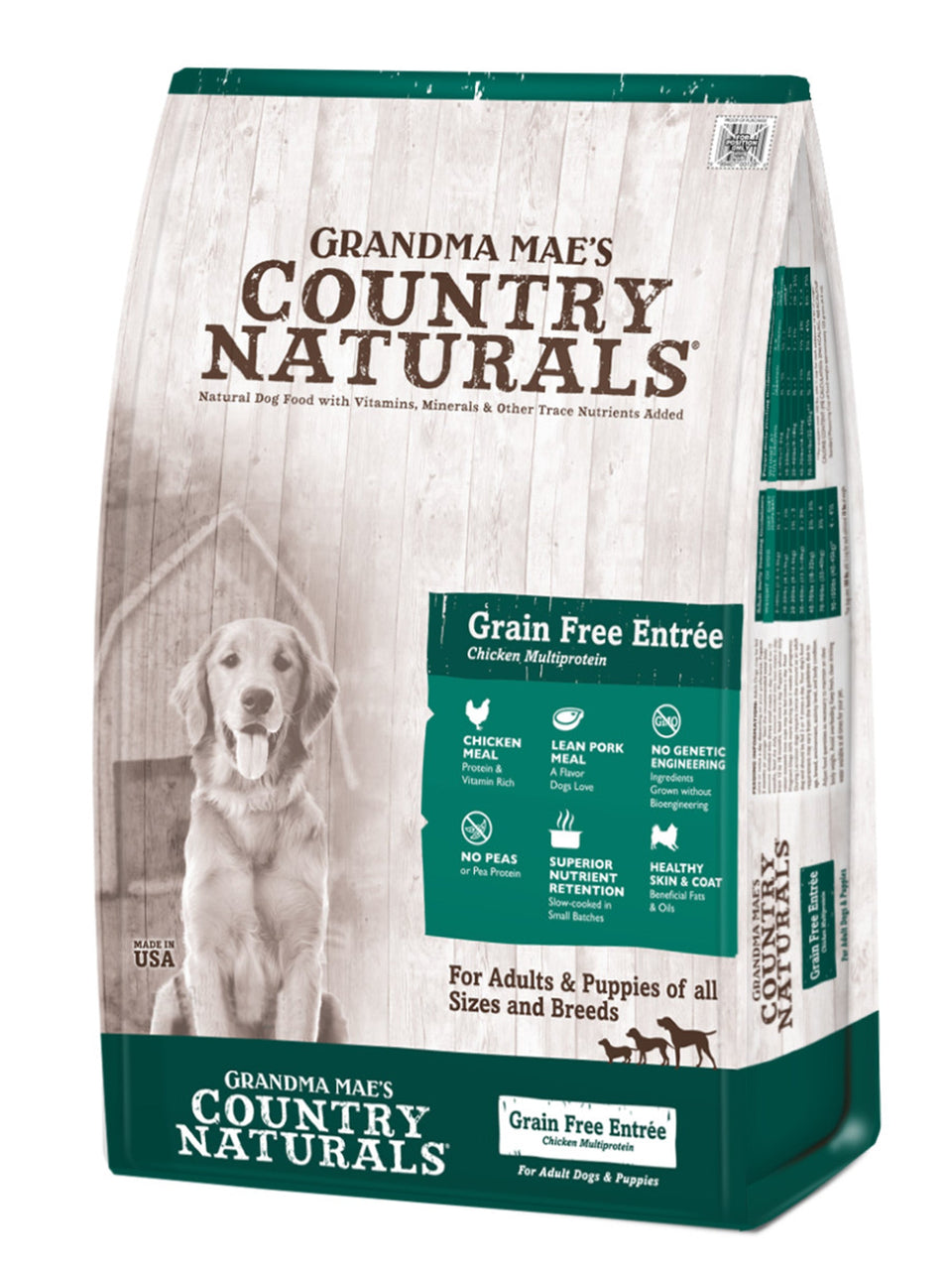 Grandma Mae's Country Naturals Grain-Free LID Dry Dog Food Chicken & Pork, 14 lb