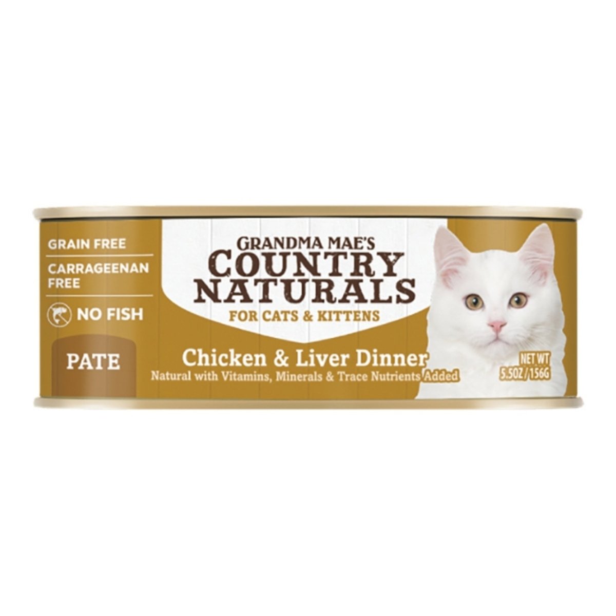 Grandma Mae's Country Naturals Grain Free Pate Wet Cat & Kitten Food Chicken & Liver 5.5oz 24pk - Pets Perfect
