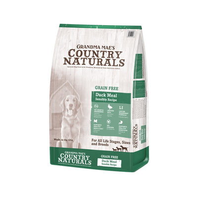 Grandma Mae's Country Naturals Grain-Free LID Dry Dog Food Duck Meal Sensible, 4 lb