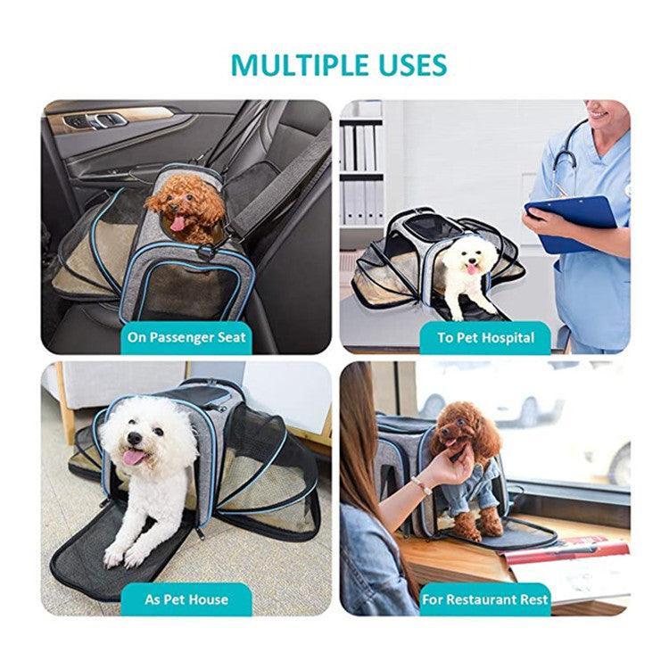 Pet Travel Haven: Expandable And Reflective Cat Carrier For Safe And Comfortable Journeys - Pets Perfect
