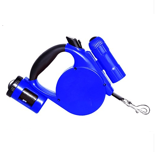 Nightwalk 4.5M Led Light And Waste Bag Dispenser Retractable Dog Leash - Pets Perfect