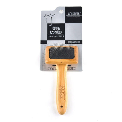Bamboo Air Cushion Pin Brush for Dogs - Needle and Round Bead Styles, 3 Sizes - Pets Perfect