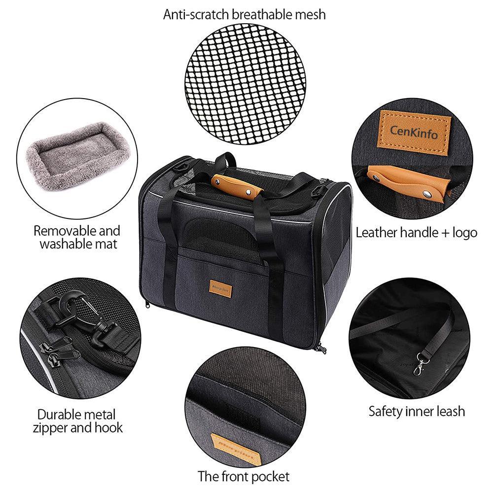 Foldable Portable Pet Carrier Bag - Comfortable Travel Solution For Cats And Dogs - Pets Perfect