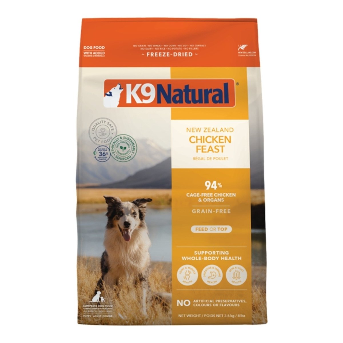 K9 Natural Dog Freeze Dried Chicken 8Lb - Pets Perfect