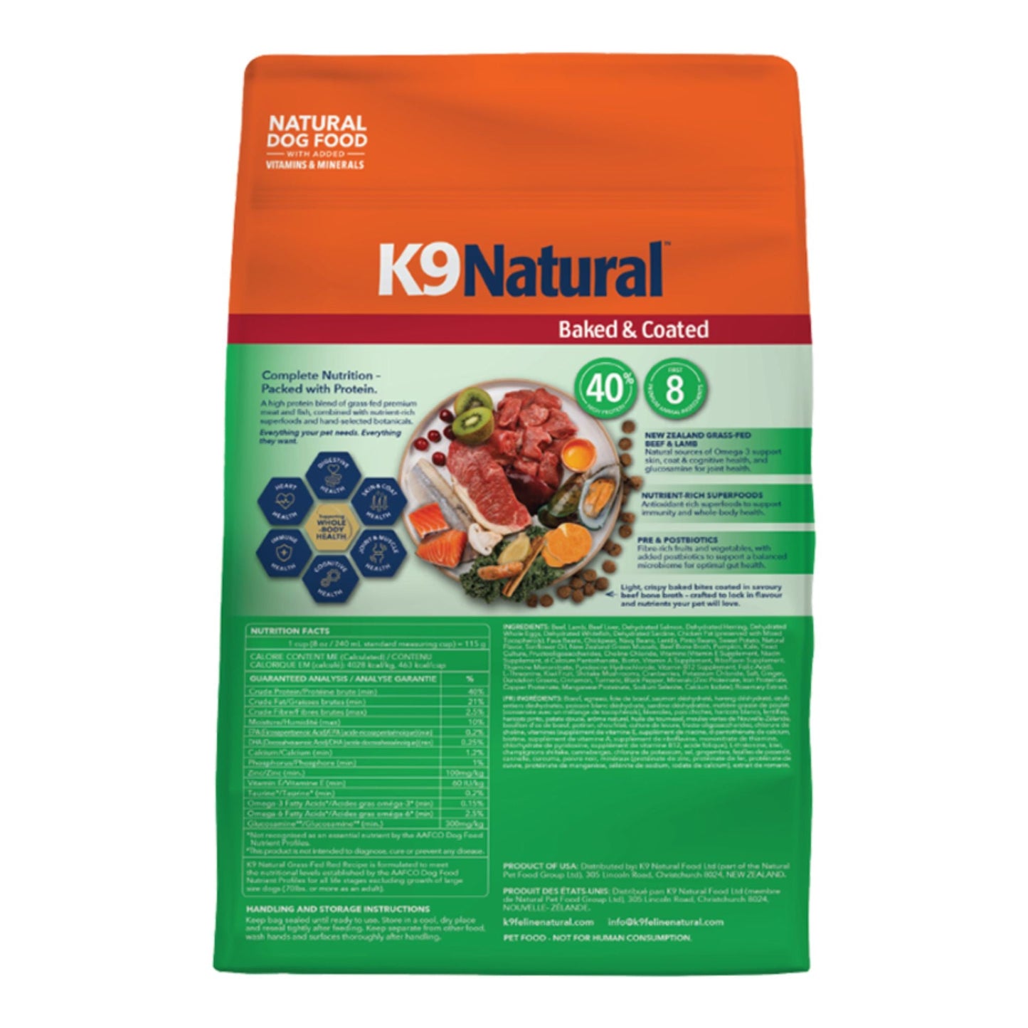 K9 Natural Dog Baked & Coated Grass Fed Red Recipe, 3.5 lb, view 2