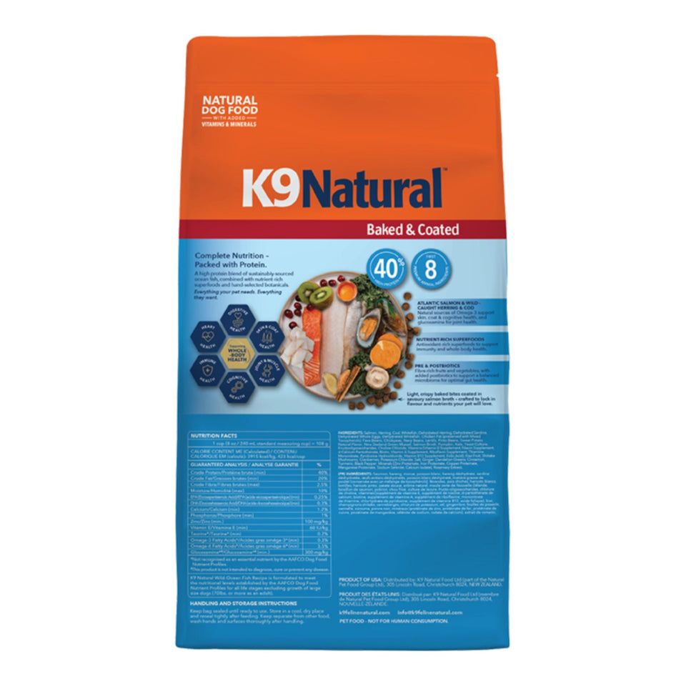 K9 Natural Dog Baked & Coated Wild Ocean Fish Recipe 16Lbs