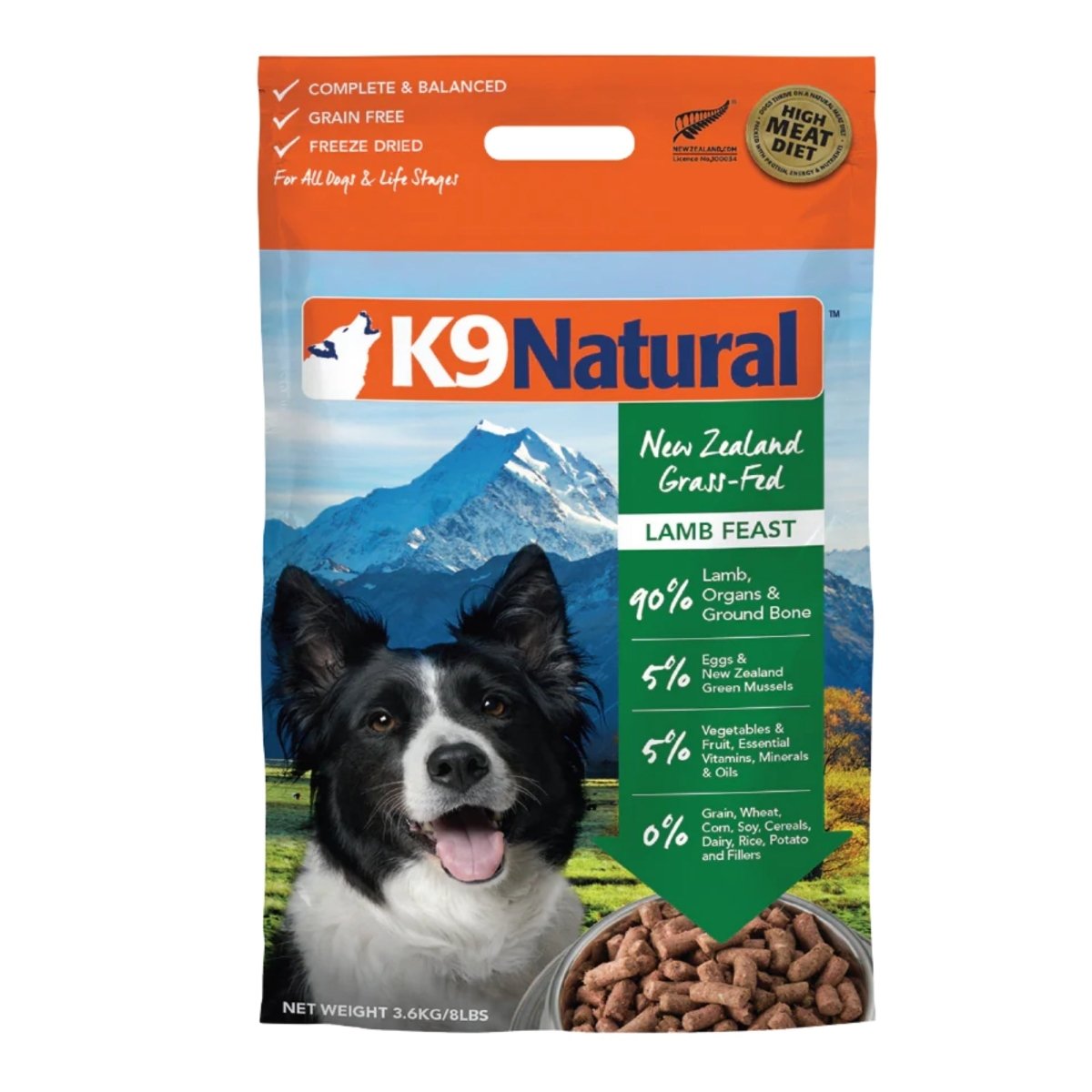 K9 Natural Dog Freeze - Dried Lamb 8Lb - Pets Perfect