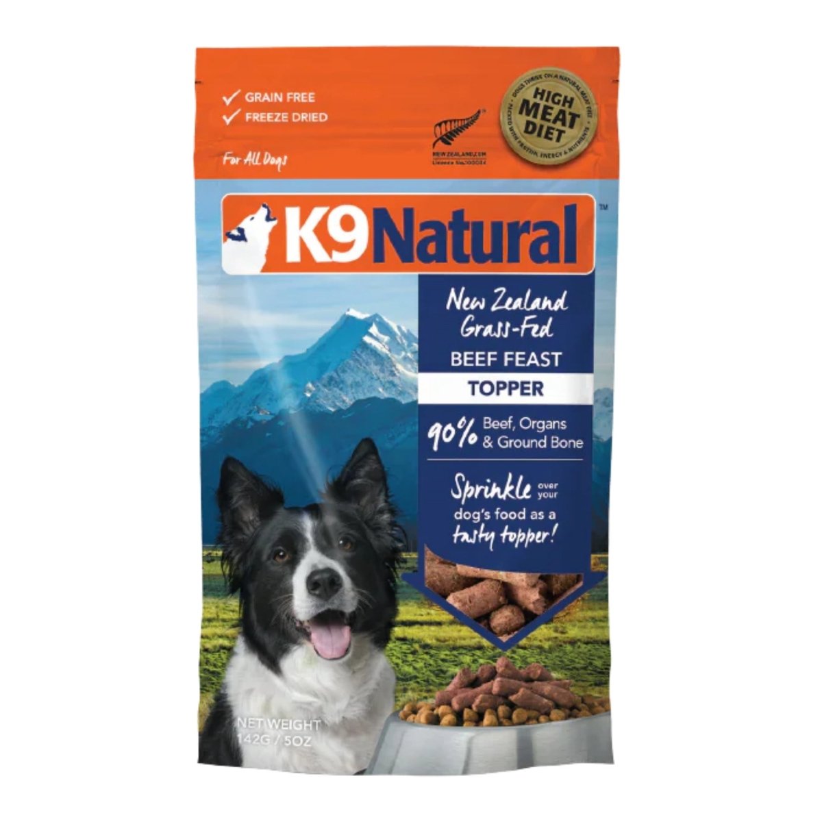 K9 Natural Dog Freeze - Dried Beef Topper 5oz. - Pets Perfect